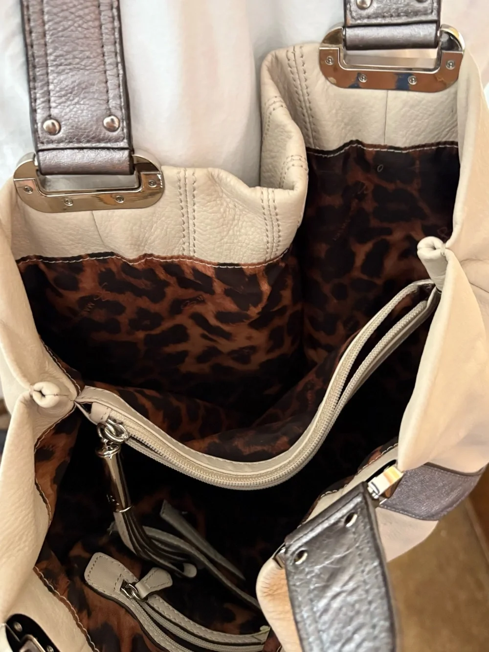 B. Makowsky Leather Hobo Bag